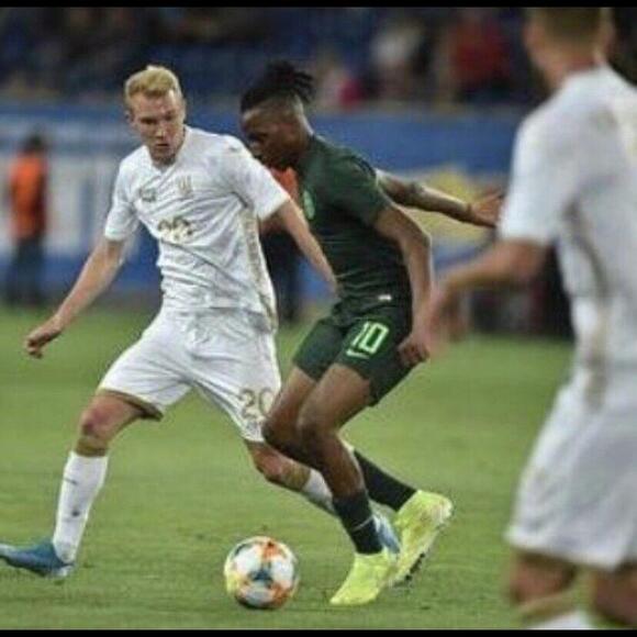 NIGERIA NATIONAL TEAM MATCH WORN/ISSUE JERSEY JOE ARIBO #10 Vs Ukraine - Picture 4 of 9